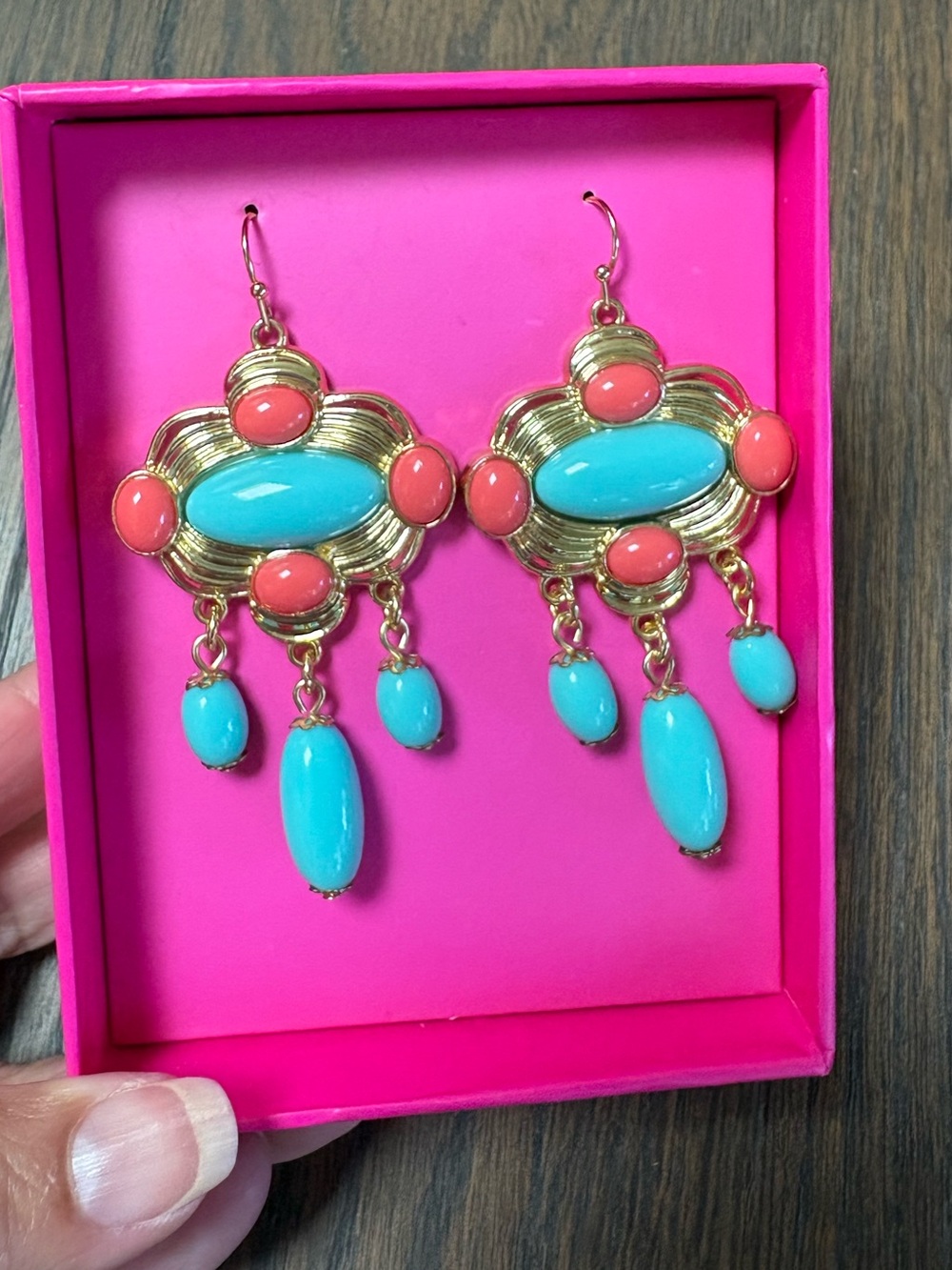 Lilly Pulitzer Bird of Paradise Shorely Blue earrings